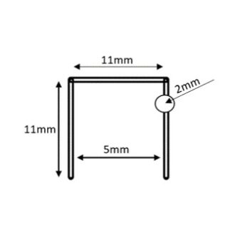   Clipsuri, capse pentru capsator mezeluri, cârnati, salam - 11 mm, 15000 buc