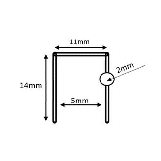   Clipsuri, capse pentru capsator mezeluri, cârnati, salam - 14 mm, 5000 buc