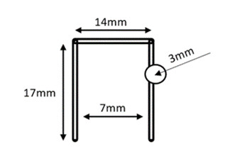 Clipsuri, capse pentru capsator mezeluri, cârnati, salam - 17 mm, 6500 buc